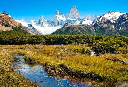 naturlandschaft mit fitz roy in patagonien argentinien